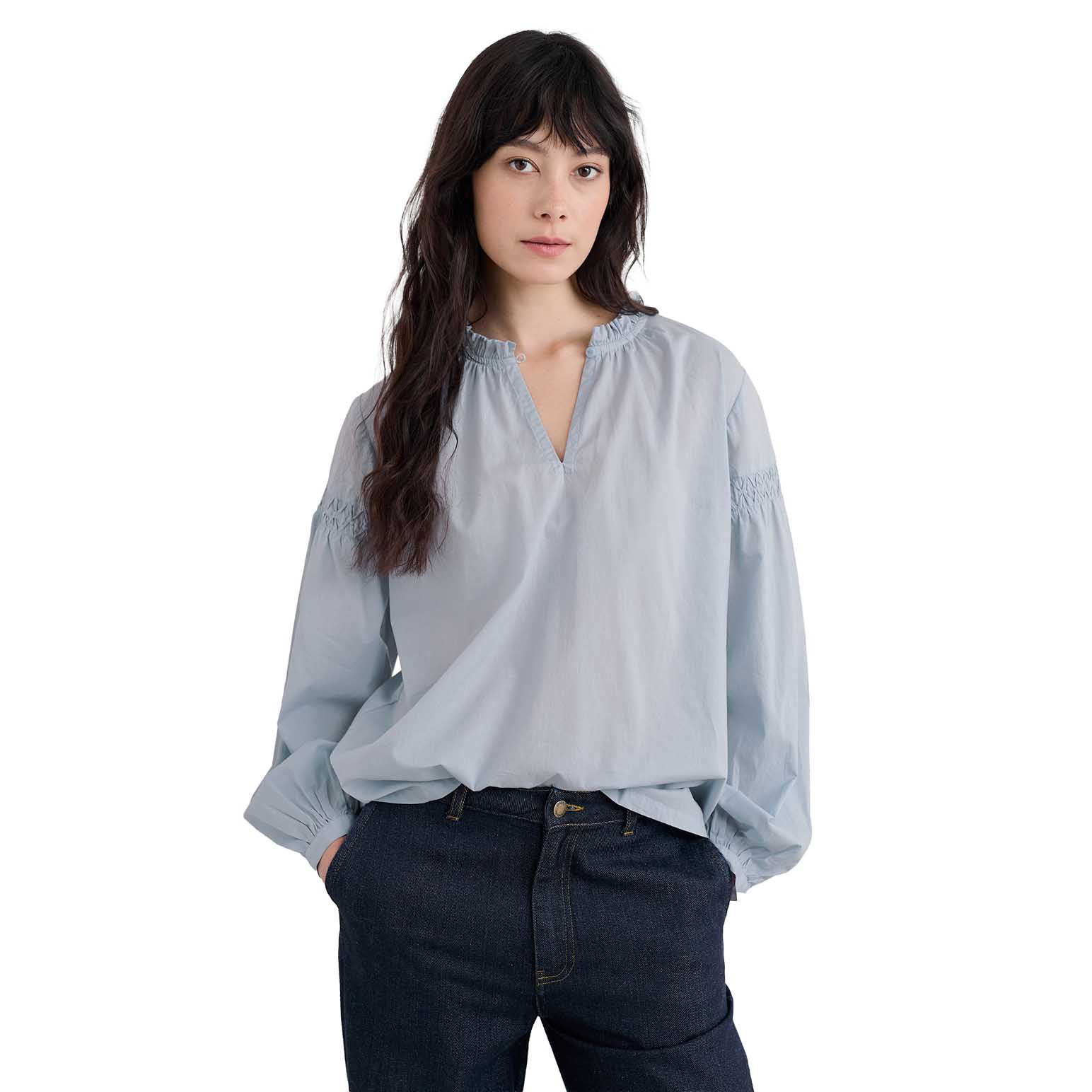 Seasalt Cornwall Gwel Top - Blue Fog